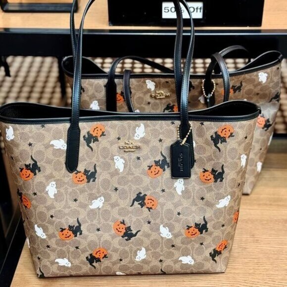 City Tote - Coach Halloween Signature Canvas - Picture 1 of 7